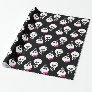 schattige kawaii emo jongen meisje skeletten sched cadeaupapier