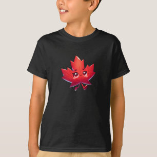 Schattige Kawaii esdoornblad Canada T-shirt