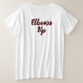 Schattige Kawaii esdoornblad | Ellebogen omhoog Ca Grote Maat T-shirt (Design achterkant)