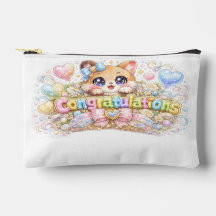 Schattige Kawaii Felicitaties Kat Pastel Roze Bloe