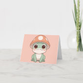 Schattige Kawaii Frog Birthday Wenskaart Bedankkaart (Achterkant)