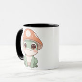 Schattige Kawaii Frog in Mushroom Pet Coffee Mok (Voorkant links)