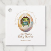 Schattige Kawaii Gecko Hagedis Egg Baby shower Bedankjes Labels (Voorkant)