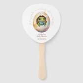 Schattige Kawaii Gecko Hagedis Egg Baby shower Handwaaier (Voorkant)