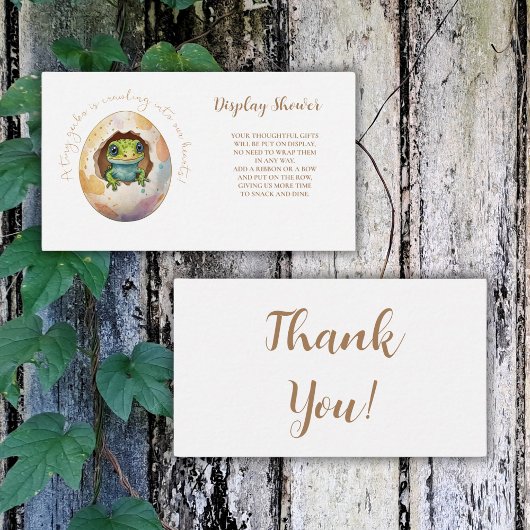 Schattige Kawaii Gecko Hagedis Egg Baby shower Informatiekaartje