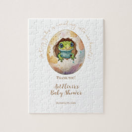 Schattige Kawaii Gecko Hagedis Egg Baby shower Legpuzzel