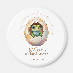 Schattige Kawaii Gecko Hagedis Egg Baby shower Magneet