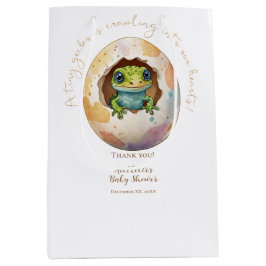 Schattige Kawaii Gecko Hagedis Egg Baby shower Medium Cadeauzakje