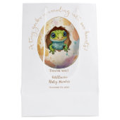Schattige Kawaii Gecko Hagedis Egg Baby shower Medium Cadeauzakje (Achterkant)