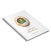 Schattige Kawaii Gecko Hagedis Egg Baby shower Notitieboek (Rechterzijde)
