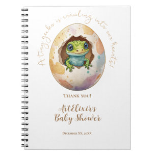 Schattige Kawaii Gecko Hagedis Egg Baby shower Notitieboek