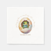 Schattige Kawaii Gecko Hagedis Egg Baby shower Servet (Voorkant)