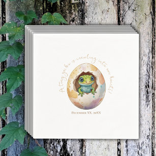 Schattige Kawaii Gecko Hagedis Egg Baby shower Servet