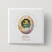 Schattige Kawaii Gecko Hagedis Egg Baby shower Vierkante Button 5,1 Cm (Voorkant)