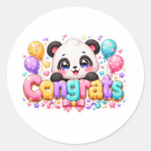 Schattige Kawaii Gefeliciteerd Panda Naam Pastel R