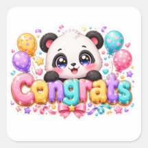 Schattige Kawaii Gefeliciteerd Panda Naam Pastel R