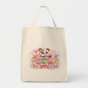 Schattige Kawaii Gemaakt Met Liefde Kat Naam Paste Tote Bag