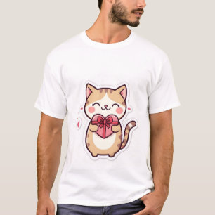 Schattige Kawaii Gemberkat met Hart Cadeausdoos ✨ T-shirt