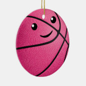 schattige kawaii gepersonaliseerde meisjes basketb keramisch ornament (Rechts)
