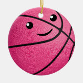 schattige kawaii gepersonaliseerde meisjes basketb keramisch ornament (Voorkant)