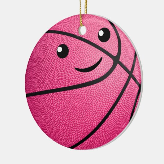 schattige kawaii gepersonaliseerde meisjes basketb keramisch ornament (Links)