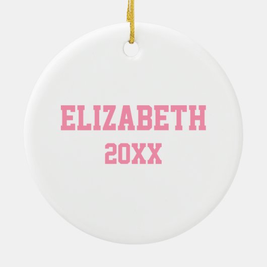 schattige kawaii gepersonaliseerde meisjes basketb keramisch ornament (Achterkant)