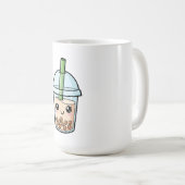 Schattige Kawaii Glimlachende Boba Thee Koffiemok (Voorkant rechts)
