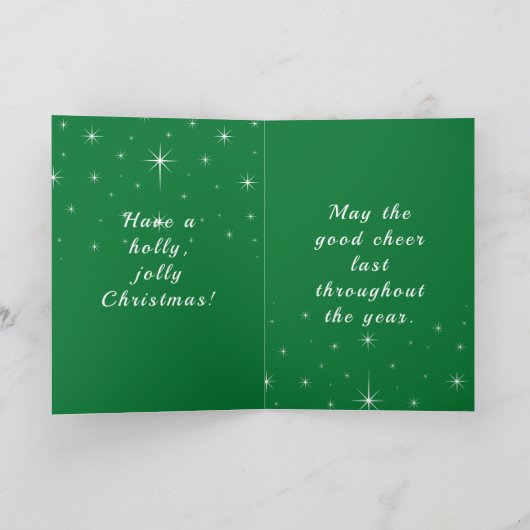 Schattige Kawaii Golfbal Golfen Kerst Thema Groen Kaart (Binnen)