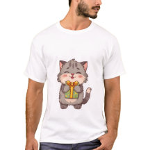 Schattige Kawaii Grijze Kitty Knuffelt Bloemrijke