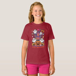 Schattige Kawaii Halloween | Gelukkige Geesten & P T-shirt