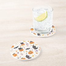 Schattige Kawaii Halloween Katten Geesten Pompoene