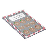 Schattige Kawaii Hamster Booklover Kerst Notitiebo Notitieboek (Rechterzijde)