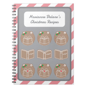 Schattige Kawaii Hamster Booklover Kerst Notitiebo Notitieboek