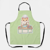 Schattige Kawaii Hamster Chef die Cupcakes Pastel Schort (Voorkant)