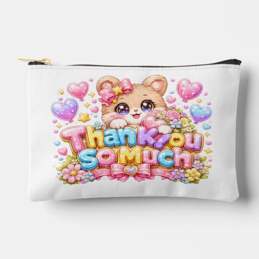 Schattige Kawaii Hartelijk Dank Berenpastel Pi Etui (Voorkant)
