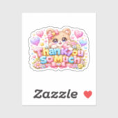 Schattige Kawaii Hartelijk Dank Berenpastel Pi Sticker (Vel)