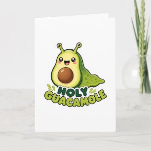 Schattige Kawaii Heilige Guacamole Avocado Slak Ca Kaart