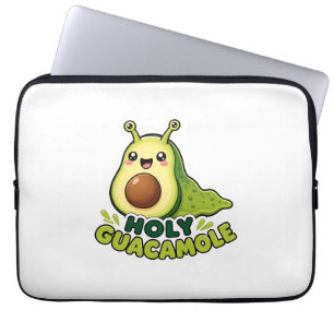 Schattige Kawaii Heilige Guacamole Avocado Slak Ca Laptop Sleeve