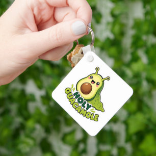 Schattige Kawaii Heilige Guacamole Avocado Slak Ca Sleutelhanger
