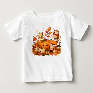 Schattige Kawaii Herfst Pompoen Vos Uil Herfst Die