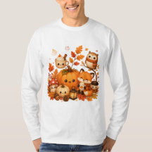 Schattige Kawaii Herfst Pompoen Vos Uil Herfst Die