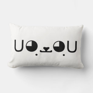 Schattige Kawaii Hond Japanse Kaomoji Emoticon Kussen