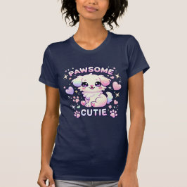 Schattige Kawaii Hond T-shirt Schattig Pastel Pupp