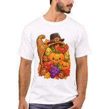 Schattige Kawaii Hoorn des Overvloeds Thanksgiving