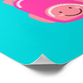 Schattige Kawaii Huidige Planning Poster (Hoek)