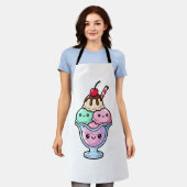 Schattige Kawaii Ijs Sundae Schort (Gedragen)