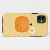 Schattige Kawaii Jack o'Lantern en Snoepmais Case-Mate iPhone Case (Achterkant (horizontaal))