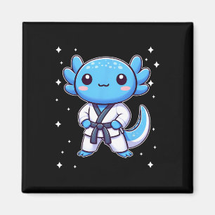 Schattige Kawaii Karate Axolotl Vechtkunst Magneet