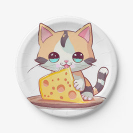 Schattige Kawaii kat illustratie cadeau Papieren Bordje