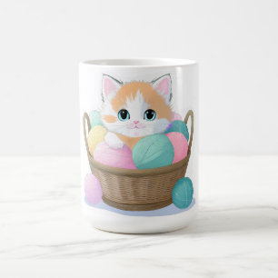 Schattige kawaii kat koffiemok